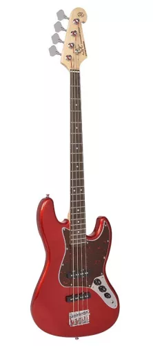 BD1/CAR SX Standard Series J-style electric bass guitar, candy apple red, with gig bag