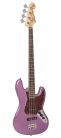 BD1/MPP SX Standard Series J-style electric bass guitar, midnight purple, with gig bag