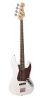 BD1/WT SX Standard Series J-style electric bass guitar, white, with gig bag