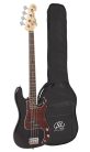 BD2/BK SX Standard Series P-style electric bass guitar, black, with gig bag