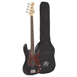   BD2/BK SX Standard Series P-style electric bass guitar, black, with gig bag