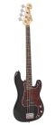 BD2/BK SX Standard Series P-style electric bass guitar, black, with gig bag