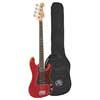 BD2/CAR SX Standard Series P-style electric bass guitar, candy apple red, with gig bag