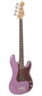 BD2/MPP SX Standard Series P-style electric bass guitar, midnight purple, with gig bag