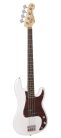 BD2/WT SX Standard Series P-style electric bass guitar, white, with gig bag