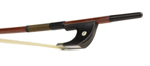 BDG-10/34 ELS  german d. bass bow, 3/4, brazilwood, octagonal stick, ebony frog, single eye, whalebone imitation