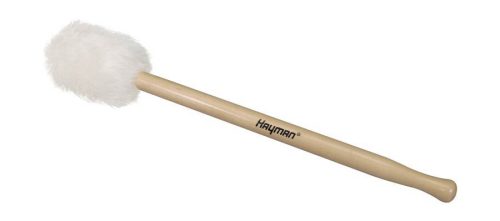 BDM-11 Hayman  bass drum mallet, 410 mm. maple handle, 64 mm. soft wood core fur head