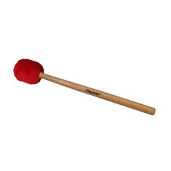   BDM-6 Hayman  bass drum mallet, 400 mm. maple handle, 70 mm. felt core fur head, red