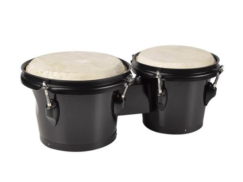 BG-402-BK Hayman  bongo, hardwood, 6,8"+7,8", rawhide skins, black hardware, black