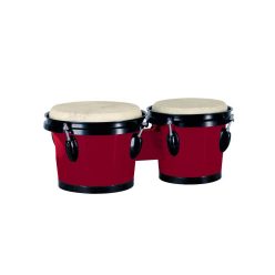   BG-402-RD Hayman  bongo, hardwood, 6,8"+7,8", rawhide skins, black hardware, red