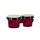 BG-402-RD Hayman  bongo, hardwood, 6,8"+7,8", rawhide skins, black hardware, red