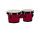 BG-402-RD Hayman  bongo, hardwood, 6,8"+7,8", rawhide skins, black hardware, red