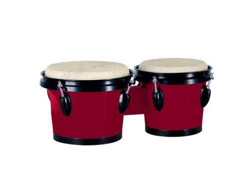 BG-402-RD Hayman  bongo, hardwood, 6,8"+7,8", rawhide skins, black hardware, red