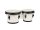 BG-402-WH Hayman  bongo, hardwood, 6,8"+7,8", rawhide skins, black hardware, white