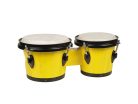 BG-402-YE Hayman  bongo, hardwood, 6,8"+7,8", rawhide skins, black hardware, yellow