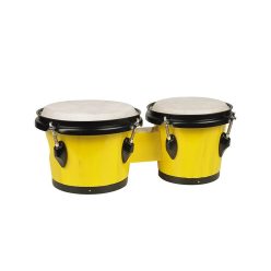   BG-402-YE Hayman  bongo, hardwood, 6,8"+7,8", rawhide skins, black hardware, yellow