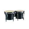 Hayman BG-405-BK Bongos aus Hartholz – 6,85″ & 7,95″ Hochglanz Schwarz, Naturrohhaut-Felle, schwarze Hardware