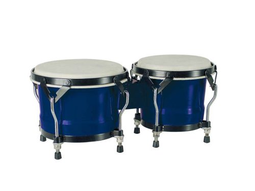 BG-405-BU Hayman  bongo, hardwood, 6,85"+7,95", rawhide skins, black hardware, blue