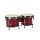 BG-405-RD Hayman  bongo, hardwood, 6,85"+7,95", rawhide skins, black hardware, red