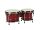 BG-405-RD Hayman  bongo, hardwood, 6,85"+7,95", rawhide skins, black hardware, red