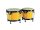 BG-405-YE Hayman  bongo, hardwood, 6,85"+7,95", rawhide skins, black hardware, yellow