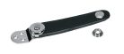 BLS-3FA75 Boston  bellows clip strap, leather, per pair, fixed size/with mounting plate, 7,5cm