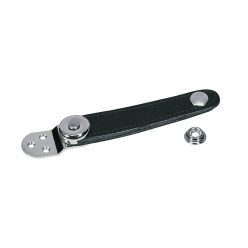   BLS-3FA75 Boston  bellows clip strap, leather, per pair, fixed size/with mounting plate, 7,5cm