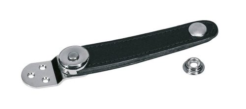 BLS-3FA75 Boston  bellows clip strap, leather, per pair, fixed size/with mounting plate, 7,5cm