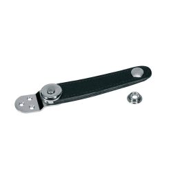   BLS-3FB85 Boston  bellows clip strap, leather, per pair, fixed size/with mounting plate, 8,5cm