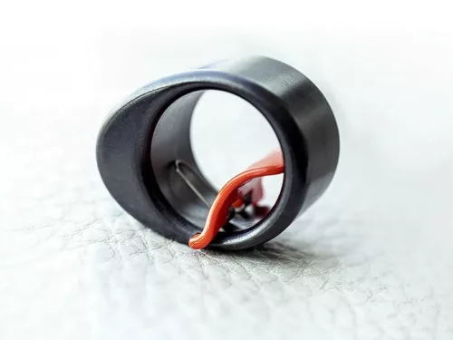 BMSR50/S Black Mountain  slide ring, 50gr steel with spring loaded grip clip SMALL 20mm