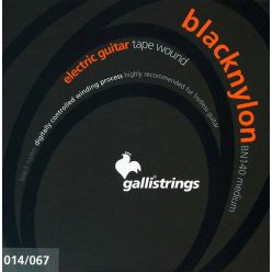   BN-140 Galli Black Nylon string set electric, steel core with nylon round wound, medium 014-067