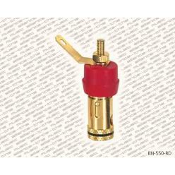   BN-550-RD Proel  banana chassis connector, 1-pole metal gold + red cap-ring