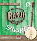 BN80L Savarez  string set 5-string banjo, bluegrass, light, 009-011-013-020W-009