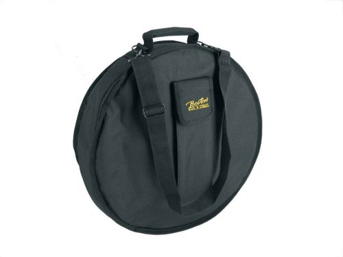 BOB-18 Boston  bodhran gig bag, black cordura, 10 mm. padded, with strap and accessory pocket, 18"