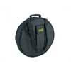 BOB-18 Boston  bodhran gig bag, black cordura, 10 mm. padded, with strap and accessory pocket, 18"