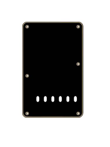 BP-313-BC Boston  back plate, string spacing 11,2mm, 3 ply, standard Stallion, 86x138mm, black & cream