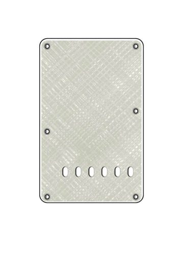 BP-413-PWW Boston  back plate, string spacing 11,2mm, 4 ply, standard Stallion, 86x138mm, pearl white webbing