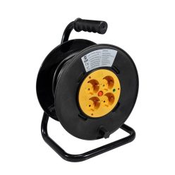   BPC-420-R Boston  power cable reel with 20 meters VDE cable 3x1,5m2, 4 sockets with circuit braker