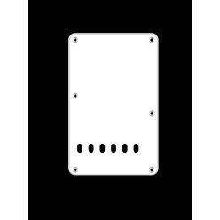   BPL113-W Boston  back plate, string spacing 11,2mm, 1 ply, standard Stallion, 86x138mm, lefthanded, white