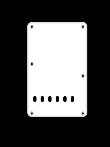 BPL113-W Boston  back plate, string spacing 11,2mm, 1 ply, standard Stallion, 86x138mm, lefthanded, white