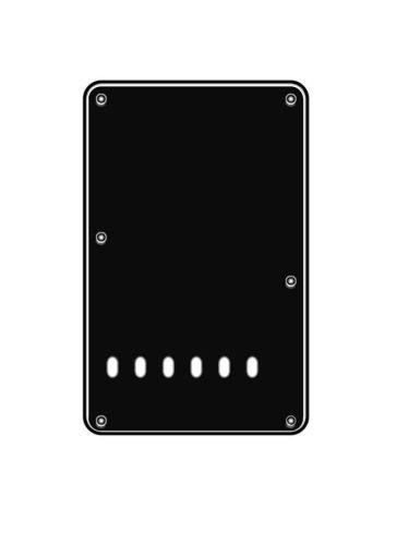 BPL313-B Boston  back plate, string spacing 11,2mm, 3 ply, standard Stallion, 86x138mm, lefthanded, black