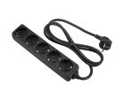 BPS-503-BK Boston  5 way power split, 3x1.5mm2, black, cable length 3 meter