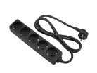 BPS-505-BK Boston  5 way power split, 3x1.5mm2, black, cable length 5 meter