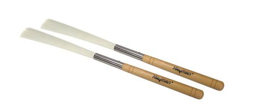 BRH-7-CN Hayman  brushes, clear nylon bristles, wooden handle, pair, soft