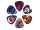 BRP6-MIX Boston Rock Picks 6-piece pick kit, celluloid, 0.50/0.60/0.73/0.88/1.00/1.14mm