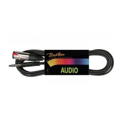   BSG-125-6 Boston  audio cable, black, jack stereo - jack female stereo, 6.00 meter