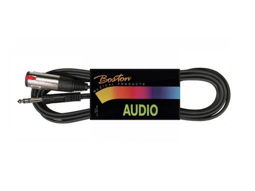 BSG-125-6 Boston  audio cable, black, jack stereo - jack female stereo, 6.00 meter