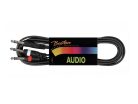 BSG-210-1.5 Boston  audio cable, black, 2x jack mono - jack stereo, 1.50 meter