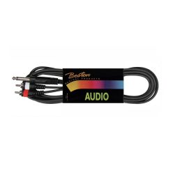   BSG-290-1.5 Boston  audio cable, black, 2x rca - jack mono, 1.50 meter