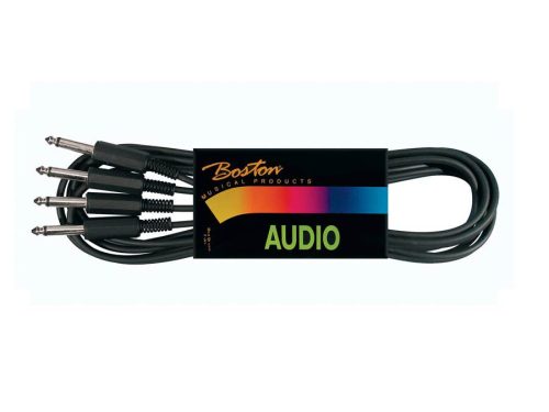 BSG-295-3 Boston  audio cable, black, 2x jack mono - 2x jack mono, 3.00 meter